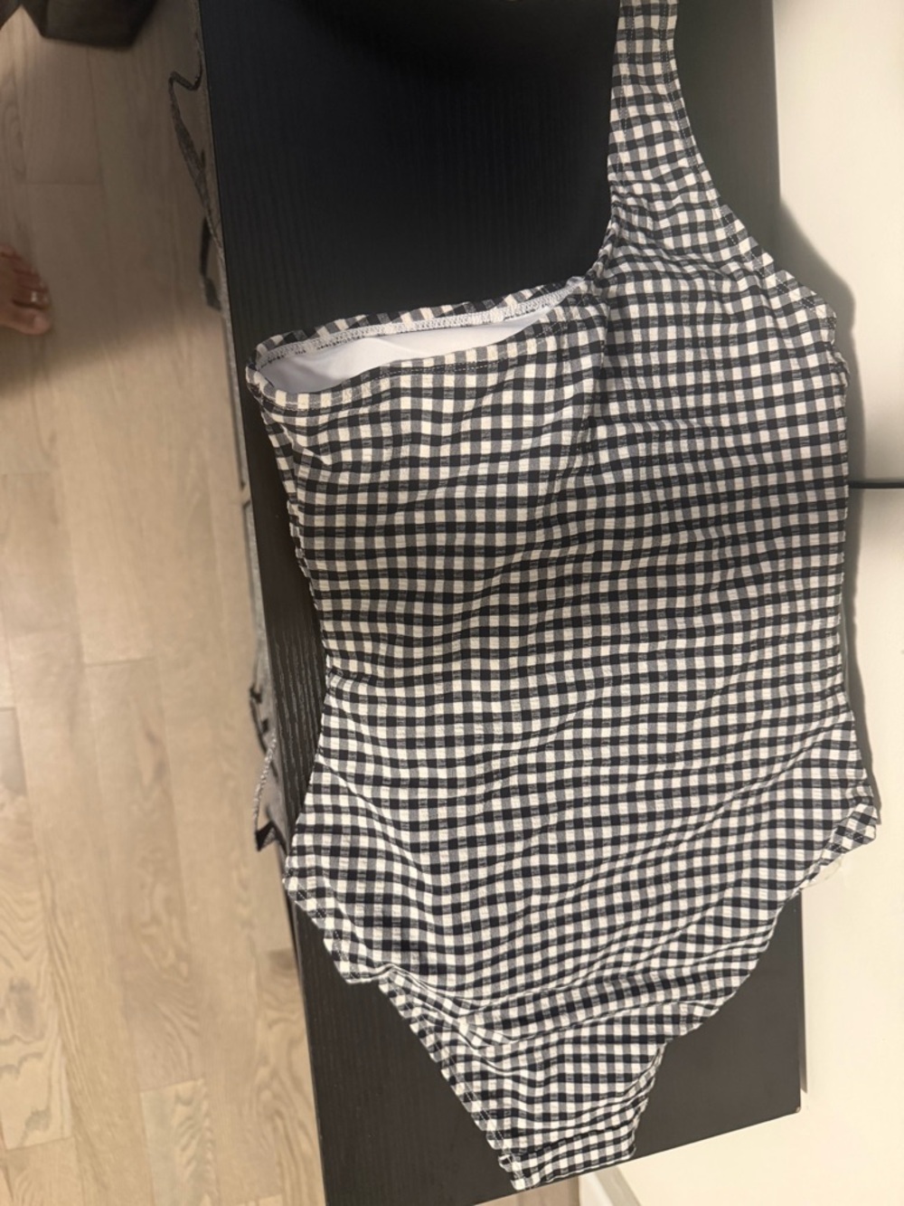 Andie Black and White Gingham One-Piece Swimsuit